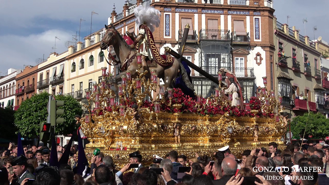 4K - TRES CAIDAS DE TRIANA EN EL ALTOZANO 2019 SEMANA SANTA SEVILLA