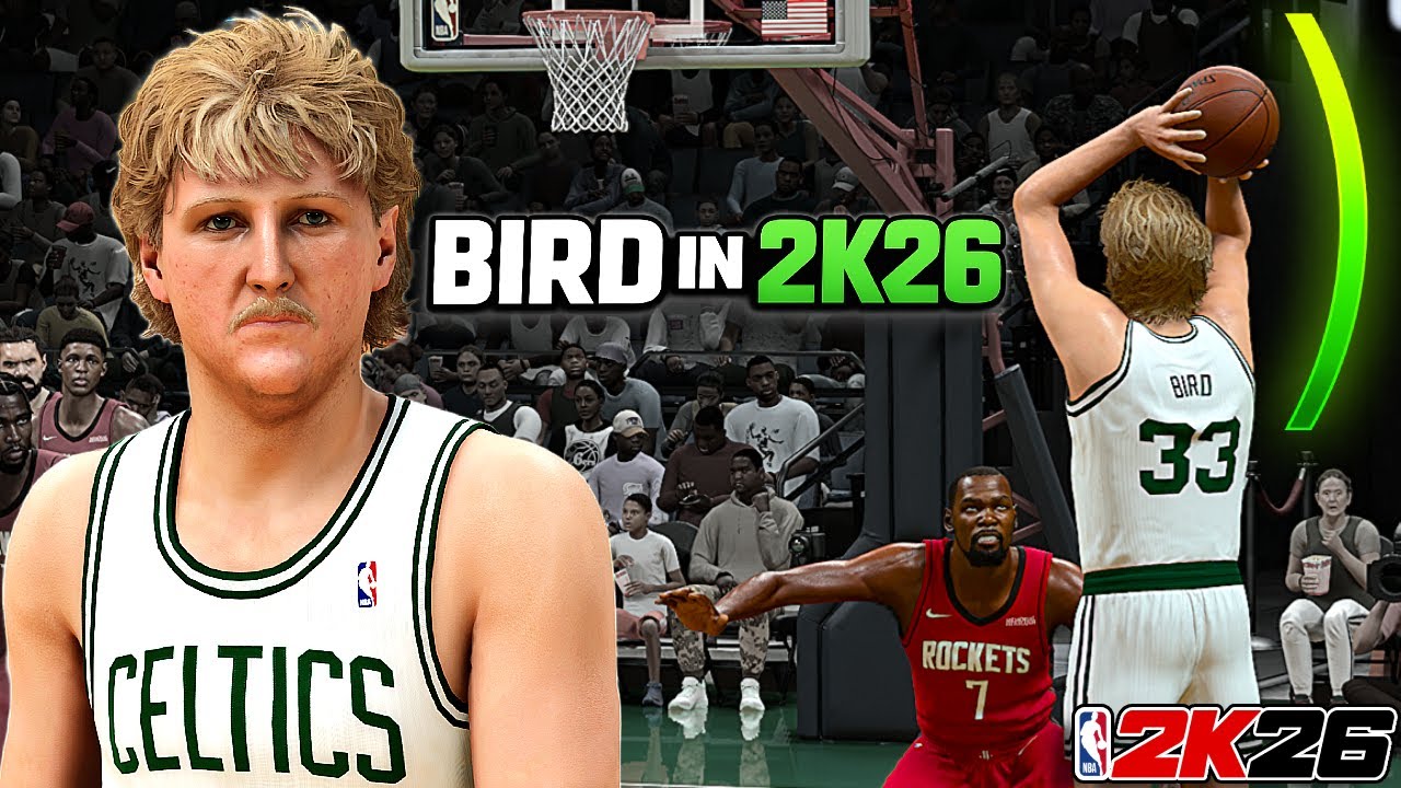 Я создал персонажа в стиле Ларри Бёрда в NBA 2K26.