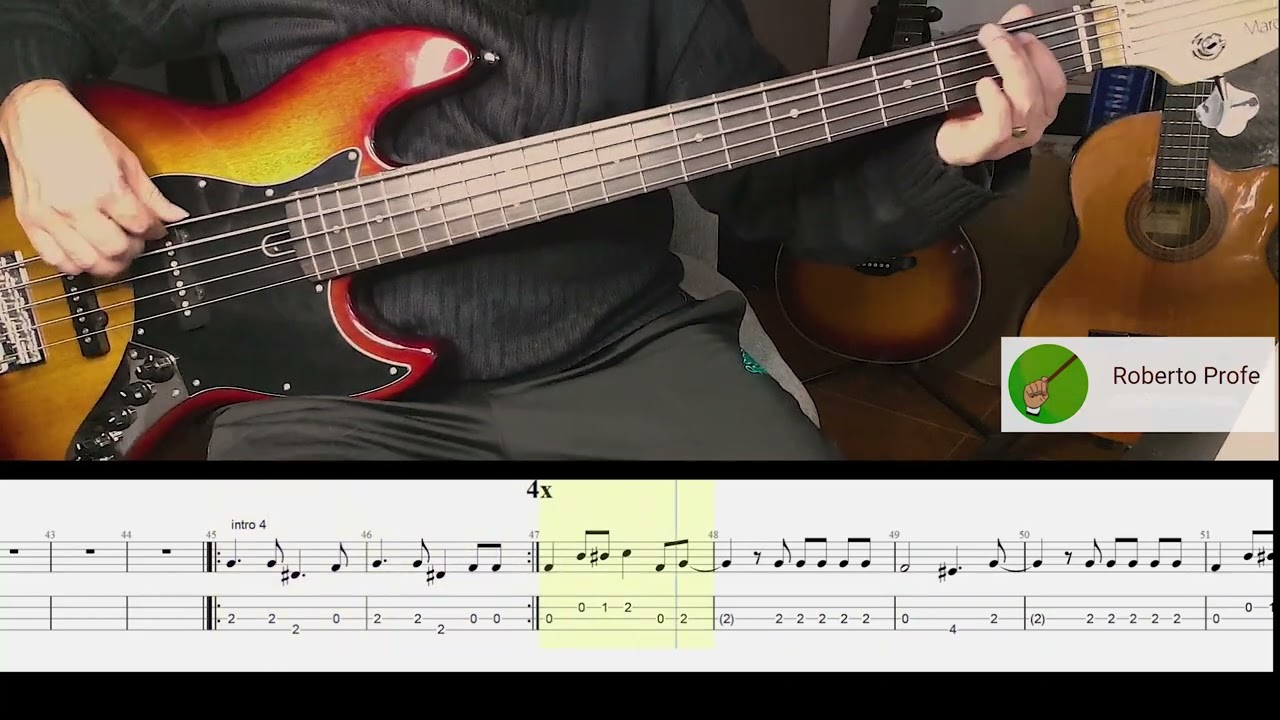 Rock and roll y fiebre | Bajo Tutorial | By Roberto Profe