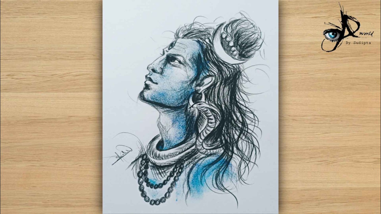 How to draw Shivratri Special Art || Realistic Mahadev Drawing step by step draw