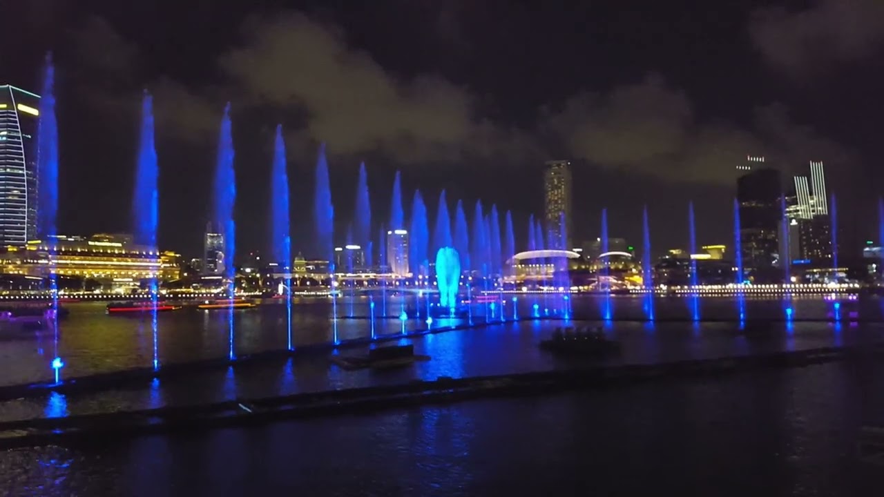 Espectáculo de luz, sonido y laser en Marina Bay. Singapur. Parte 2