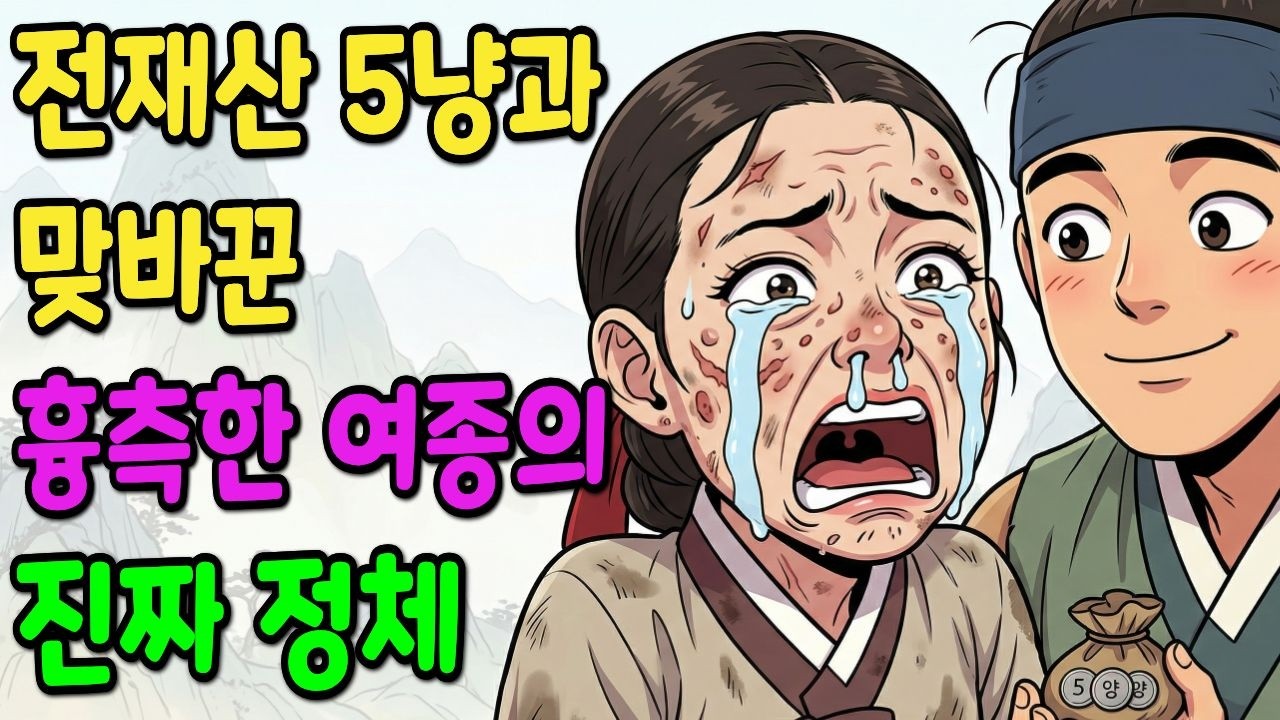 장터에 5냥에 팔려가던 못생긴 여종을 사온 바보 총각, 그녀를 씻겼더니 드러난 '절세미인'의 정체와 소름 돋는 비밀 | 야담 옛날이야기 민담 전설 설화 오디오북 수면동화