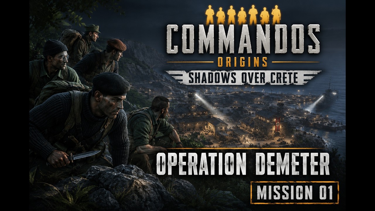 COMMANDOS ORIGINS: SHADOWS OVER CRETE DLC | Operation Demeter (Mission 1) Full Walkthrough 4K 60FPS
