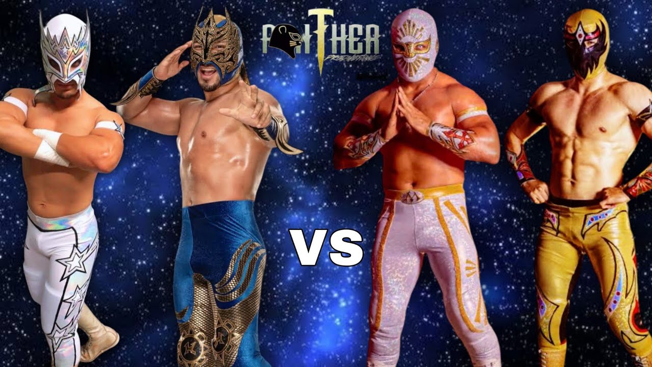 MÍSTICO Y MASCARA DORADA VS KOMANDER Y REY ASTRAL
