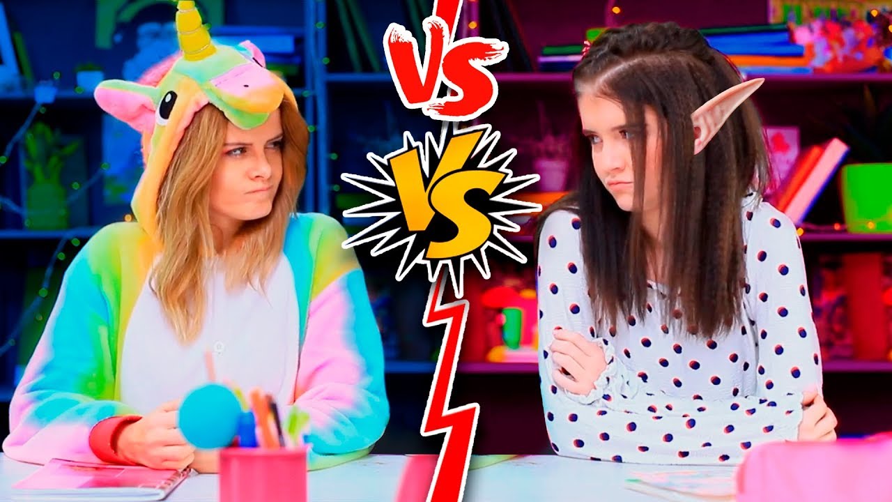 10 DIY Einhorn Schulbedarf vs Elfen Schulbedarf! Challenge!