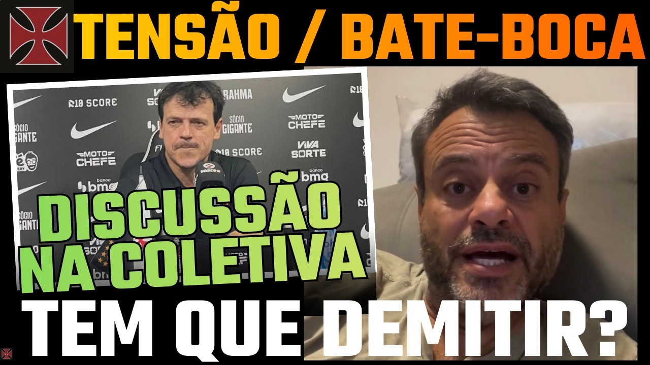 😱 TRETA NA COLETIVA DO DINIZ / COMENTARISTA DA GLOBO FALA SOBRE A SITUAÇÃO DO TREINADOR.