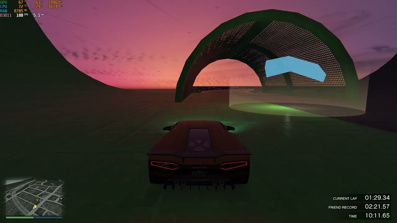 GTA Online - Green Machine WR - 2:21.216 (High FPS)