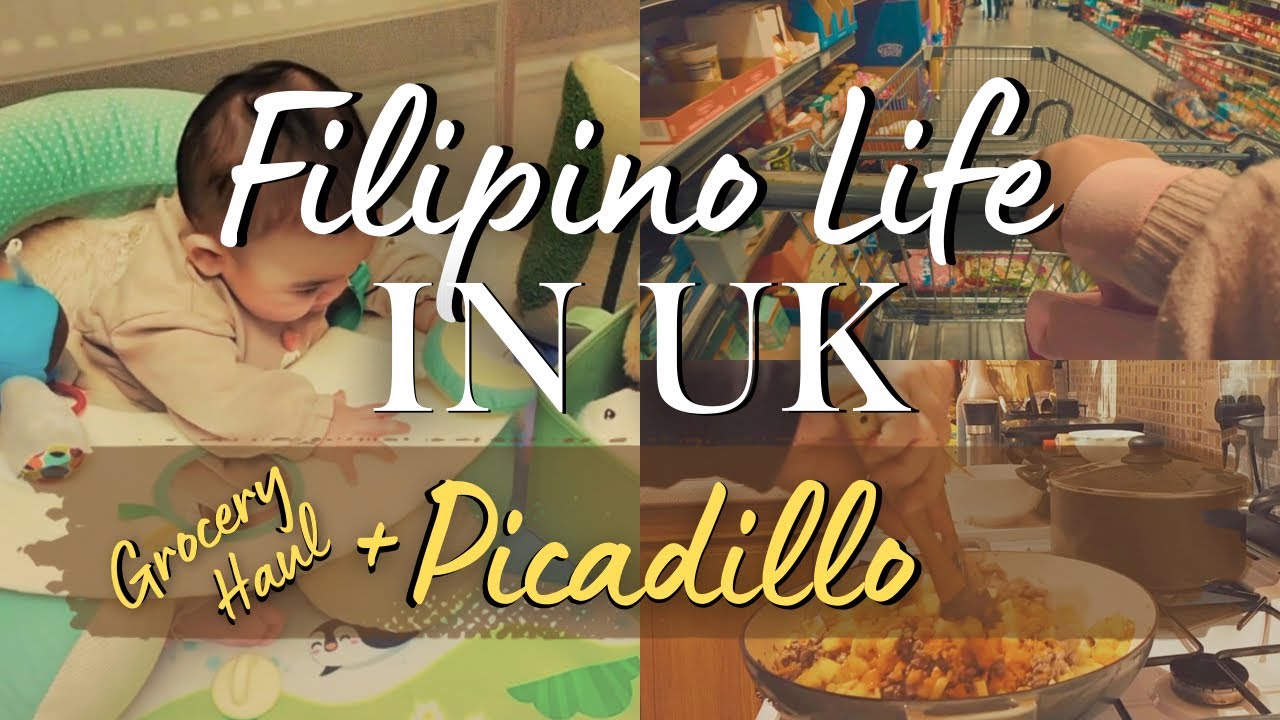 Silent Vlog | Filipino Life in UK | Slice of Life | Grocery Haul + Picadillo Cooking