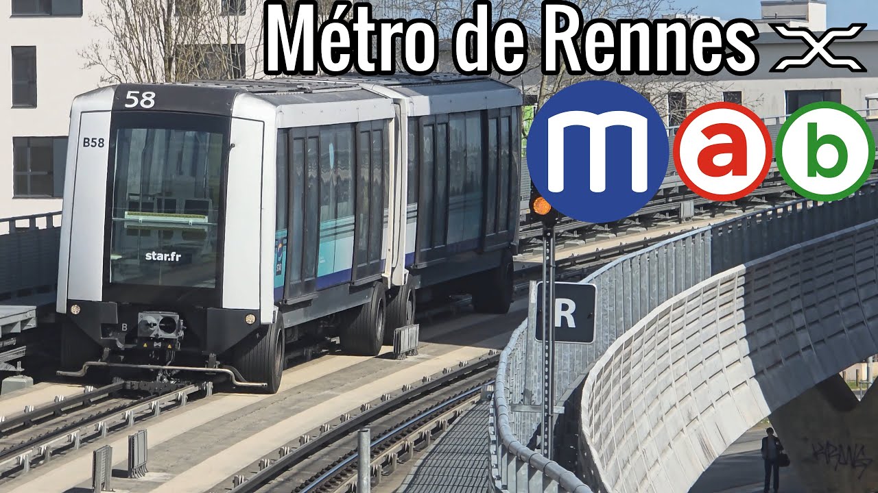 Métro de Rennes | Rubber-tyred metro | Driverless metro | Bretagne | France