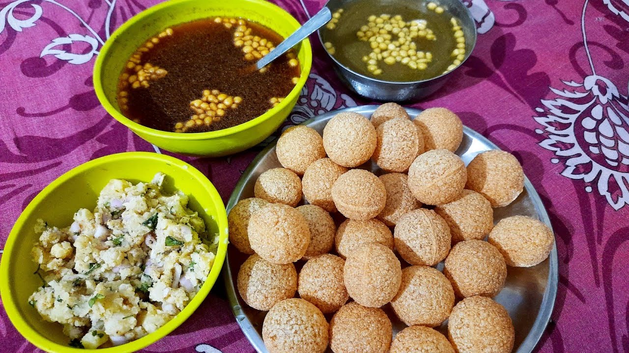 readymade golgappe ghar mein Kaise banaen.... Street style gol gappe...