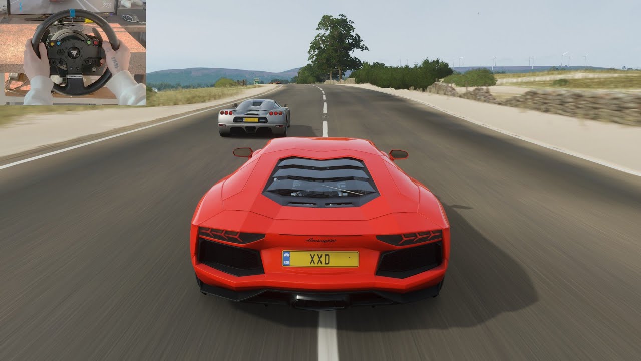Lamborghini Aventador LP700-4 VS Hypercars Goliath Race | Forza Horizon 4 Steering Wheel Gameplay