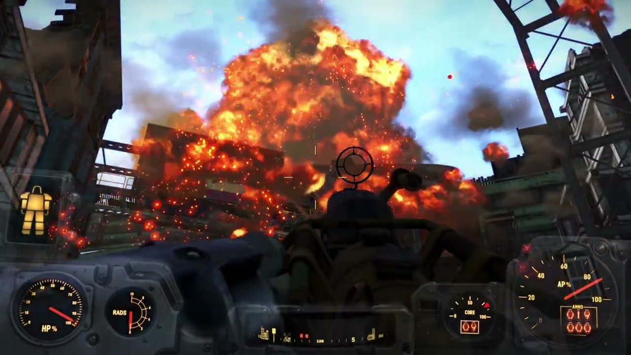 Parrying a Mini Nuke Midair With an Electrified Gnome #fallout4  #gaming