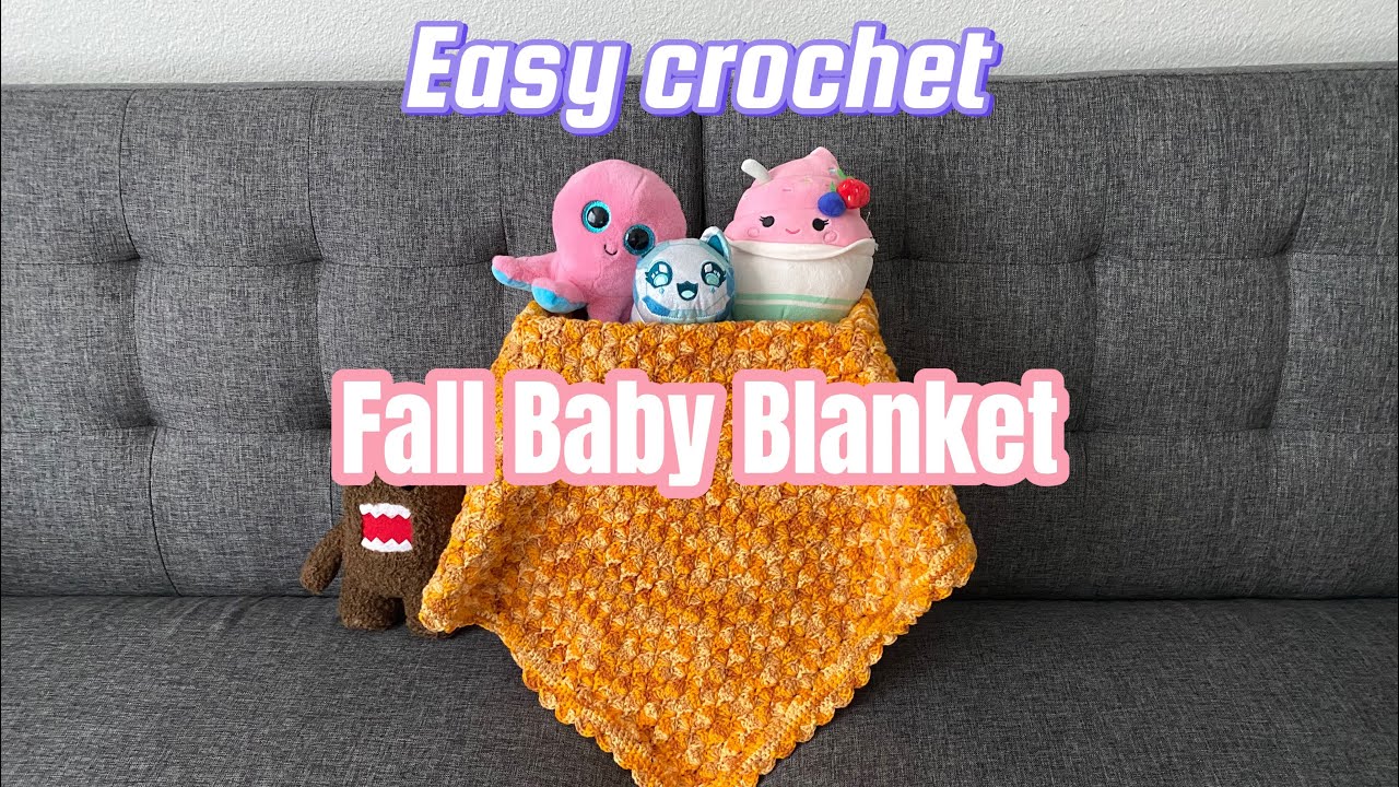 Baby Blanket Easy Crochet | Fall Season Blanket | Shell stitch | DIY | Beginner Tutorial