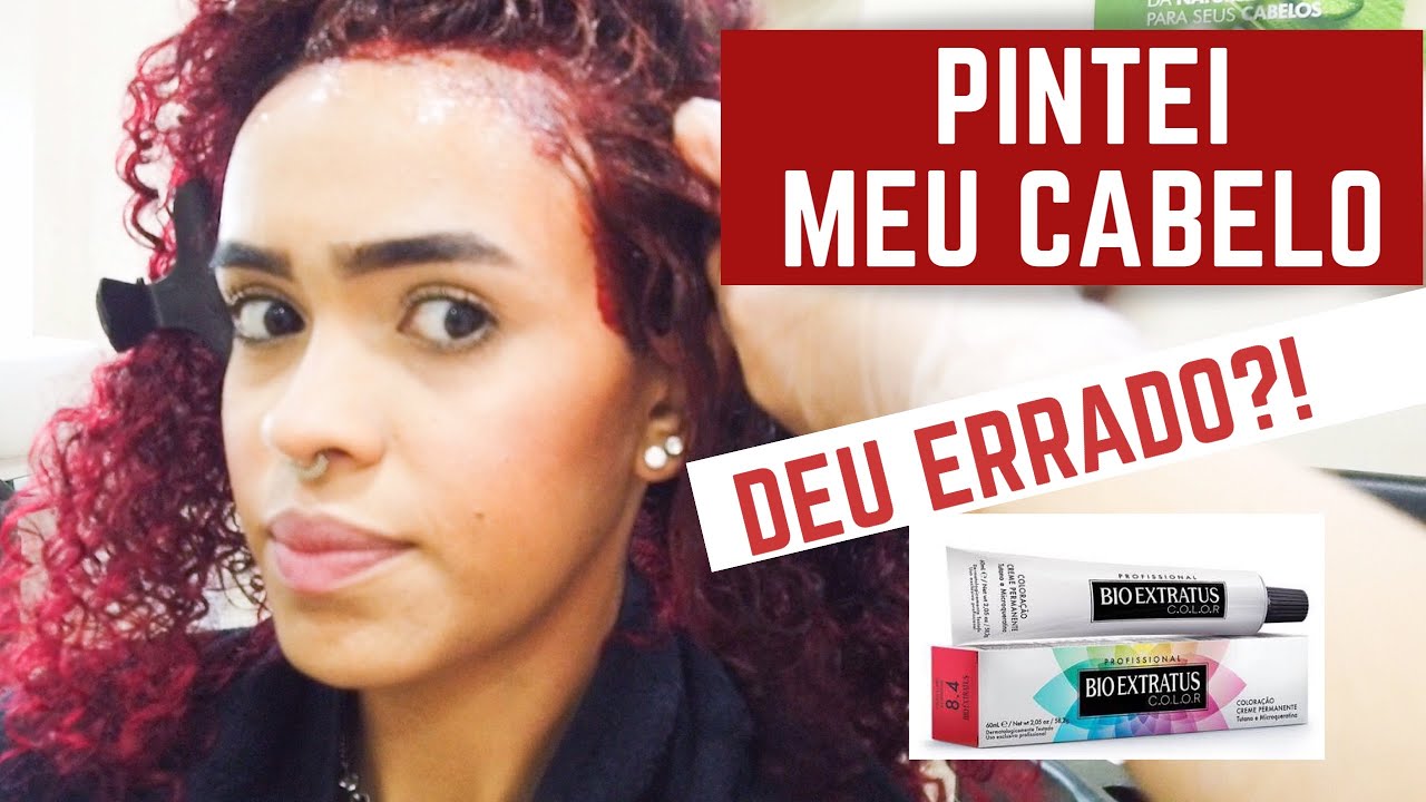 PINTEI MEU CABELO DE VERMELHO - Usei a tinta da Bioextratus