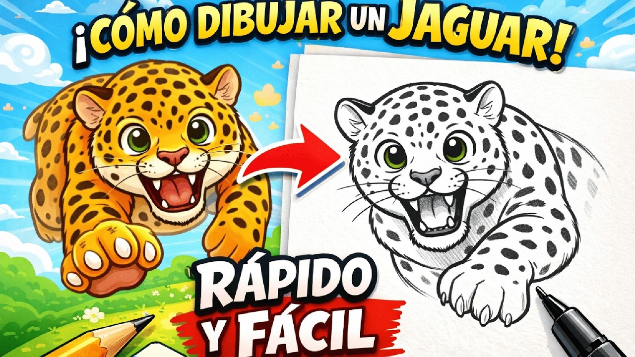 Dibuja  un Jaguar facil