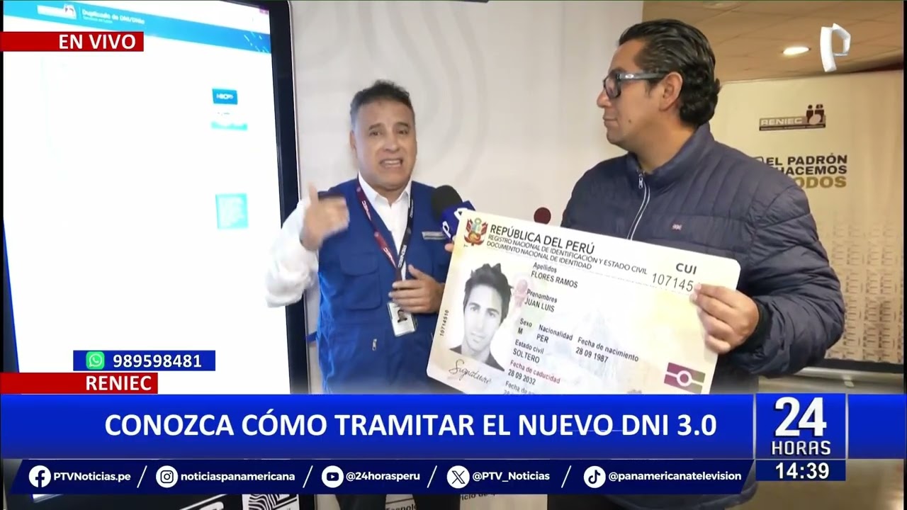 Reniec lanza DNI 3.0 con 64 llaves de seguridad y puede tramitarse virtualmente