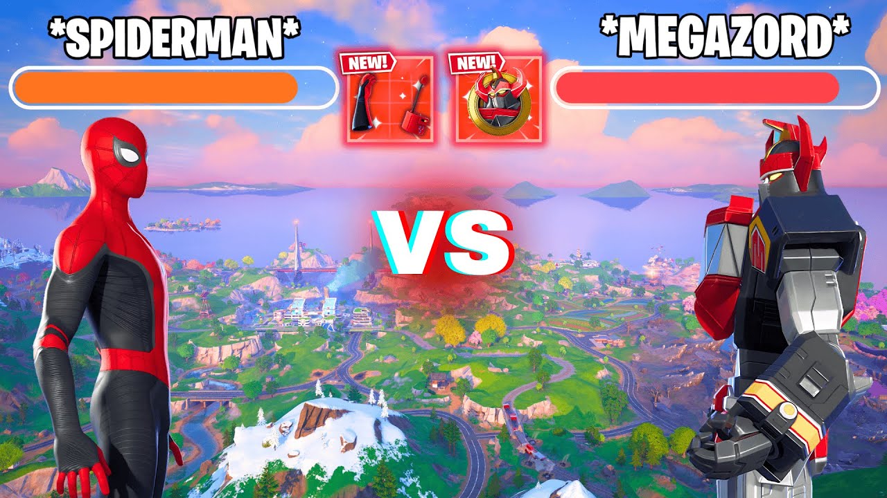 *SPIDERMAN VS MEGAZORD* ALL MYTHIC GUNS IN FORTNITE (NEW! Chapter 6 Season 4)