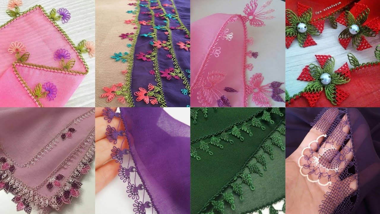 150 adet 👌 En yeni iğne oyası tülbent yazma kenarı modelleri /en güzel iğne oyası yazma örnekleri