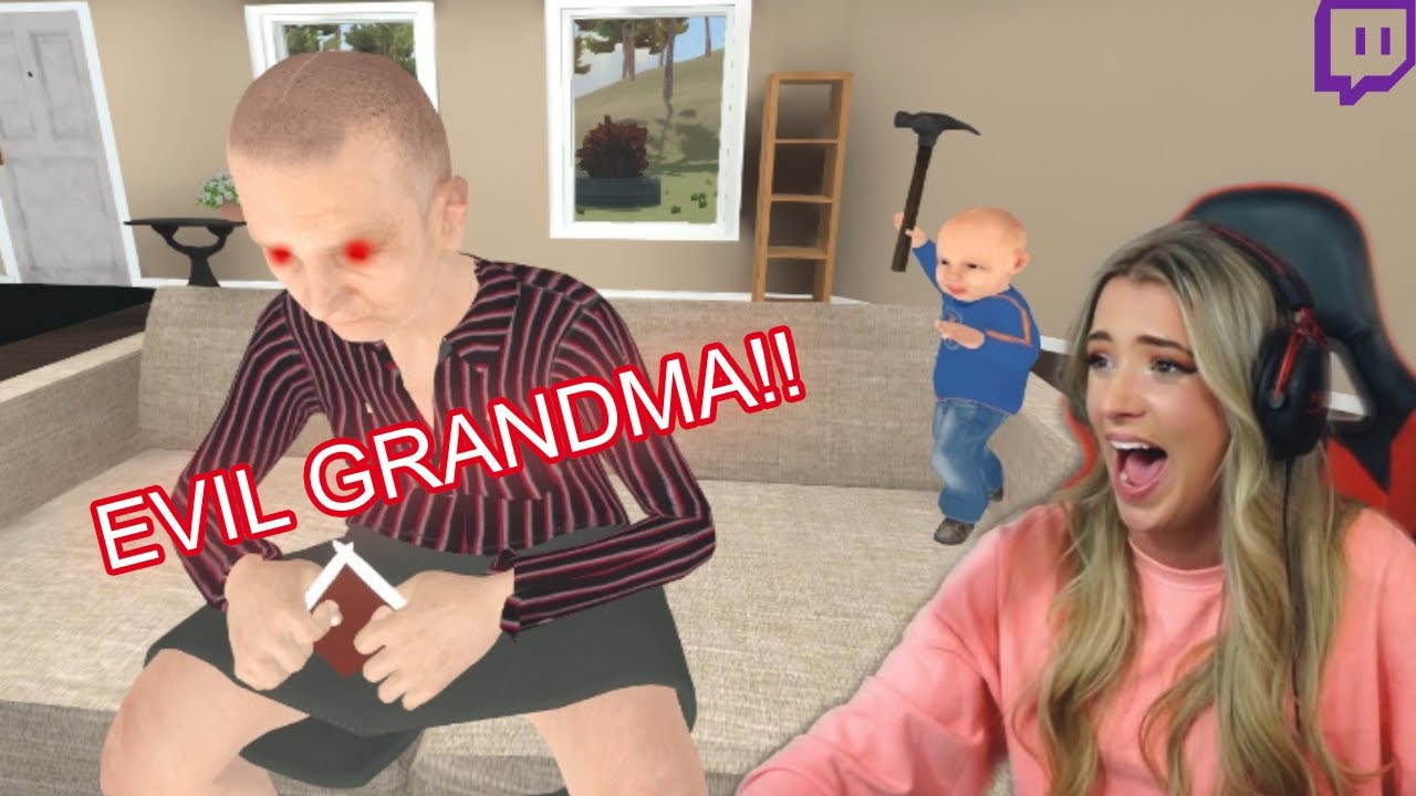 EVIL GRANDMA TAZED ME || REACTING to Granny Simulator || Live Twitch Stream