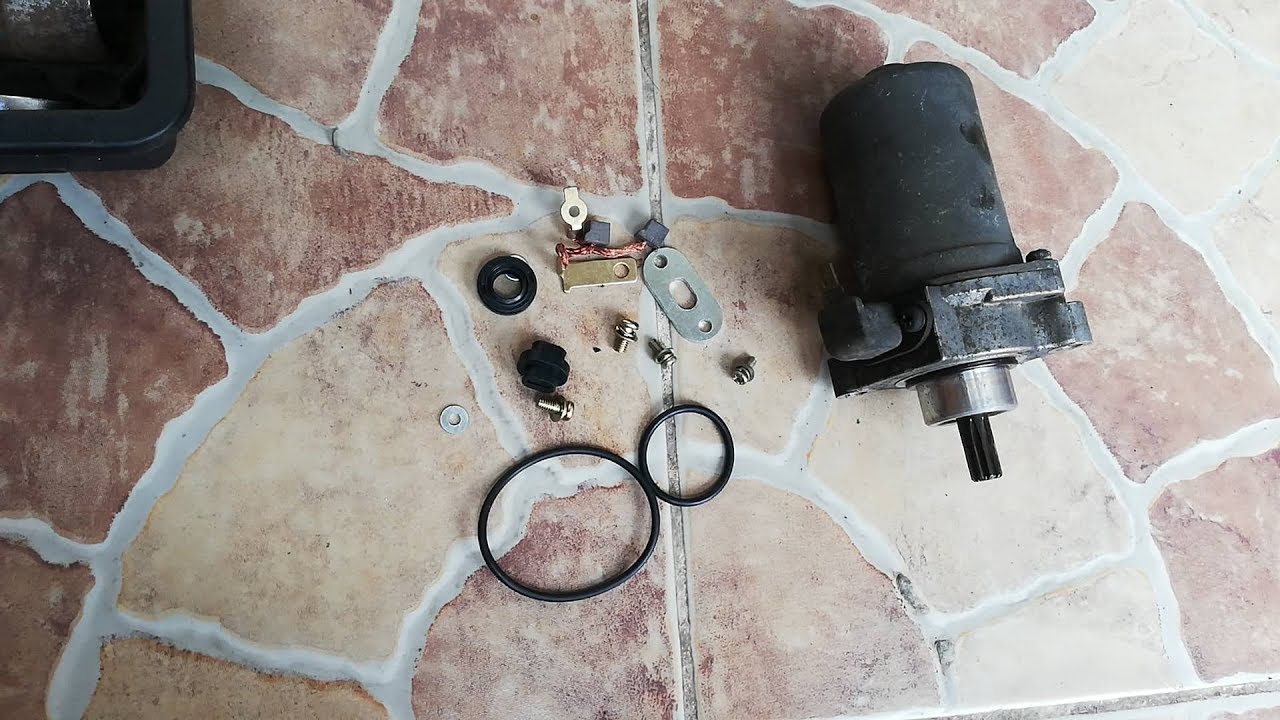 CARBON BRUSH REPLACEMENT ON MOTORCYCLE STARTER