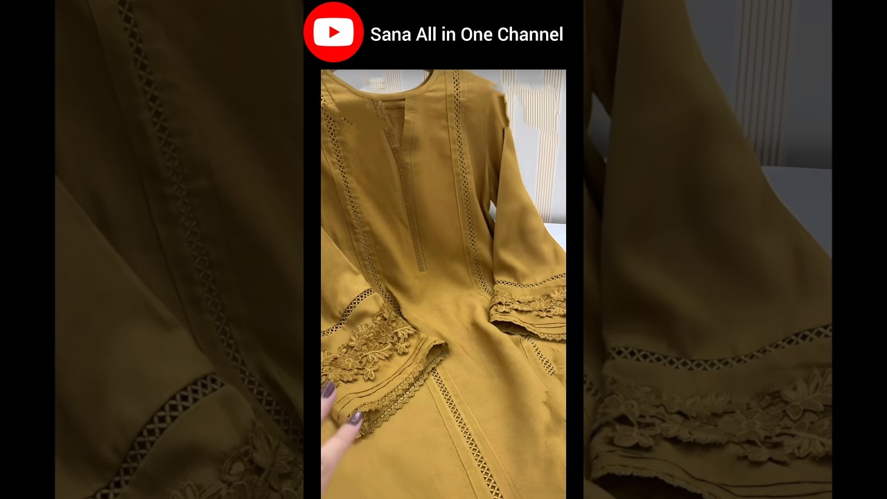 Plain Suit Design ldeas With Lace