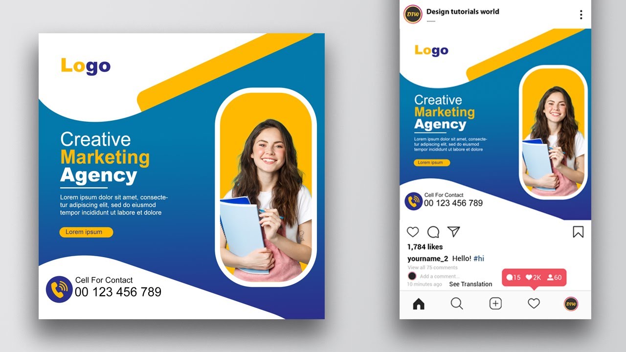Social Media Business Post Design in Photoshop