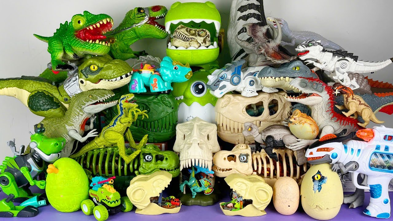 Jurassic World Unboxing Review Asmr Colorful Dinosaur T-rex Spider Rex Spinosaurus Brachio Baryonyx
