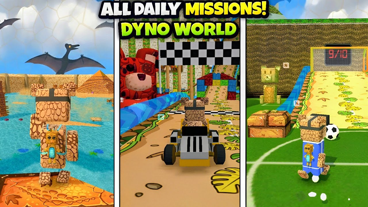 Dino World All New Daily Missions in Multiplayer Super Bear Adventure Gameplay Walkthrough 