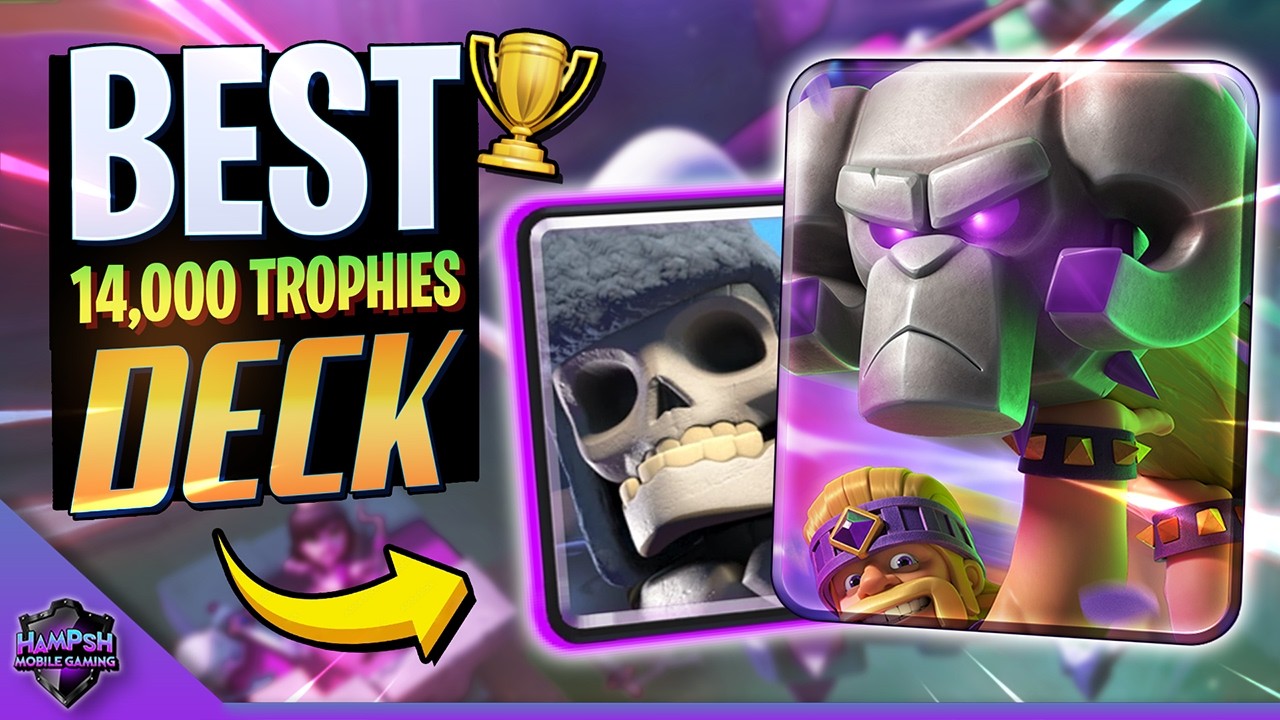 🔥BEST 14,000 TROPHIES DECK 😳 INSANE Giant Skeleton Deck | Clash Royale
