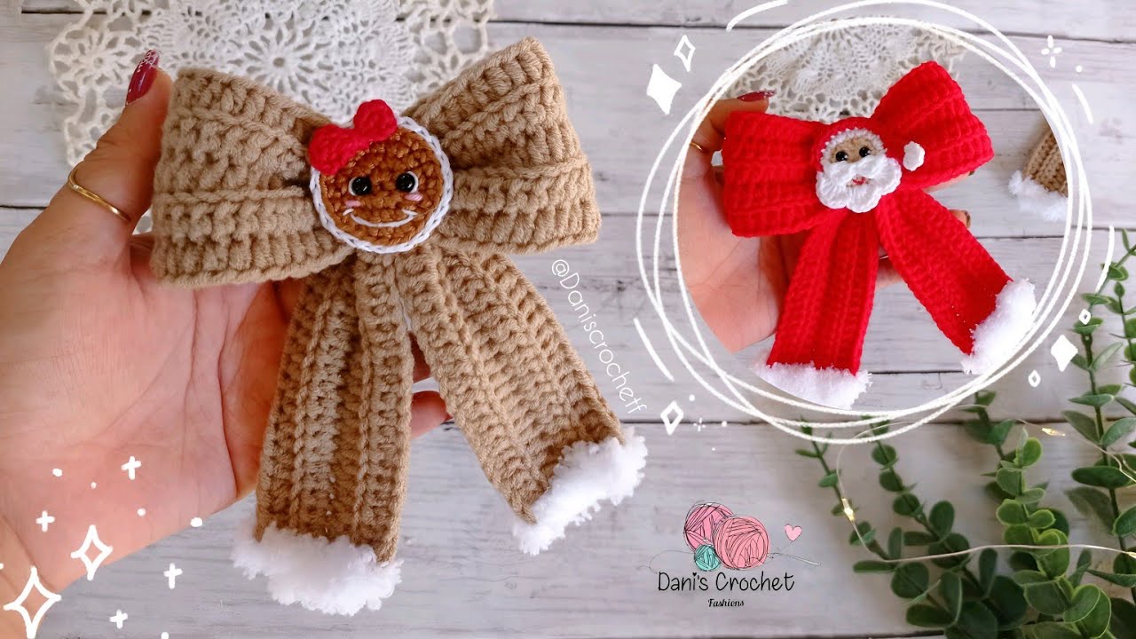 NUEVO PATRÓN de LAZOS 🎀| moños a crochet | en tendencia para NAVIDAD 🎄