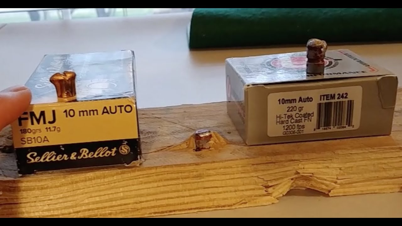10mm $1 hard cast vs $.30 FMJ ammo penetration test. 10mm FMJ for grizzly protection?