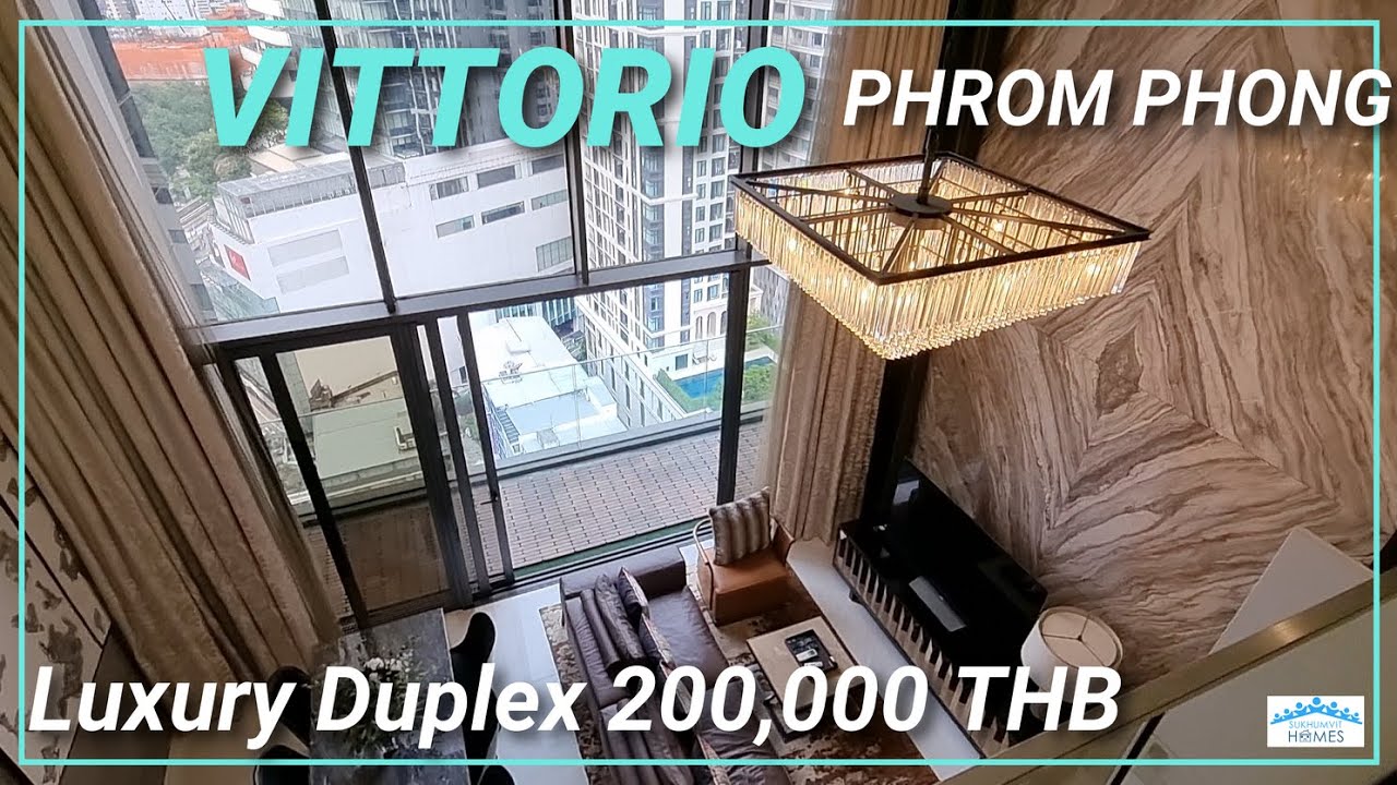 Bangkok Luxury Duplex Loft for Rent Vittorio 2+1 Bedroom 🇹🇭 Thailand