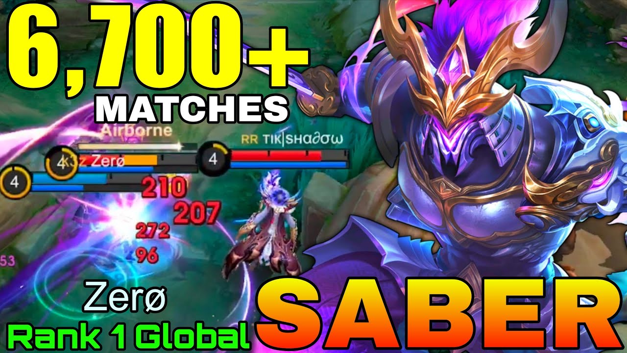 6,700+ Matches Saber VS Top Global Cecilion - Top 1 Global Saber by Zer&oslash; - Mobile Legends
