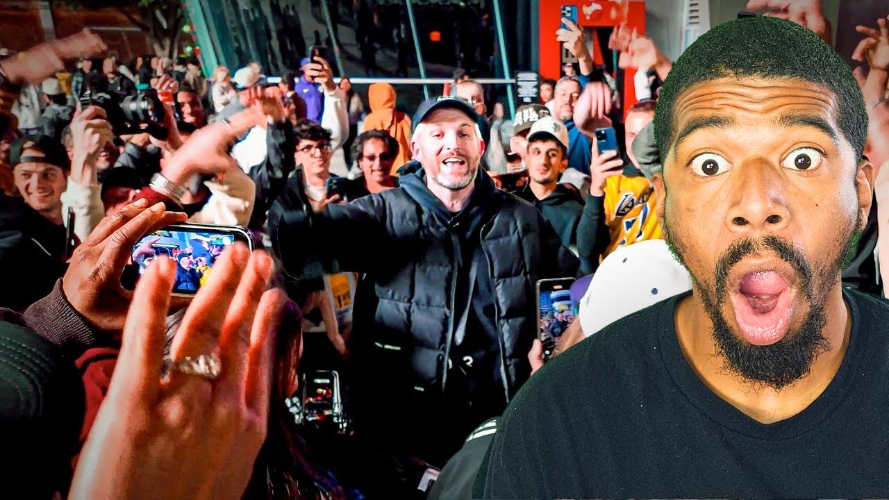 Harry Mack STUNS Crowd With Freestyle Outside Lakers vs Knicks Game | REACTION