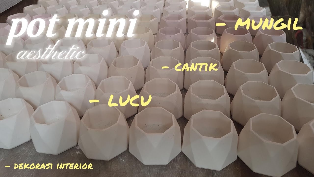 CARA MEMBUAT POT MINI DARI GYPSUM