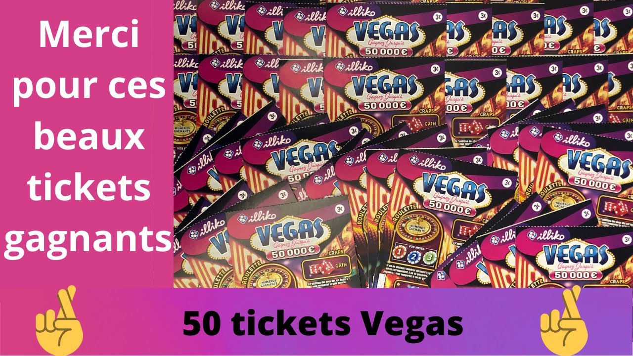 🤞👍🏼🍀 Grattage de 50 tickets Vegas ; et du gain … 🤞😊😍