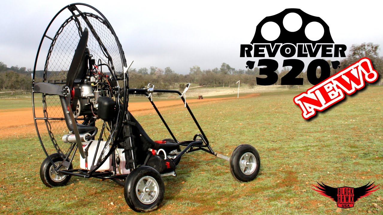 BlackHawk REVOLVER 320 Paramotor Review & Demo! NEW 2015 44hp Powered Paraglider!