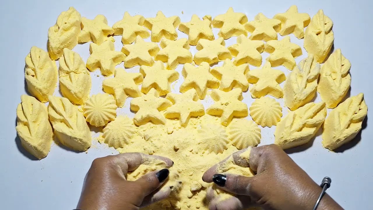 yellow softies crush ASMR