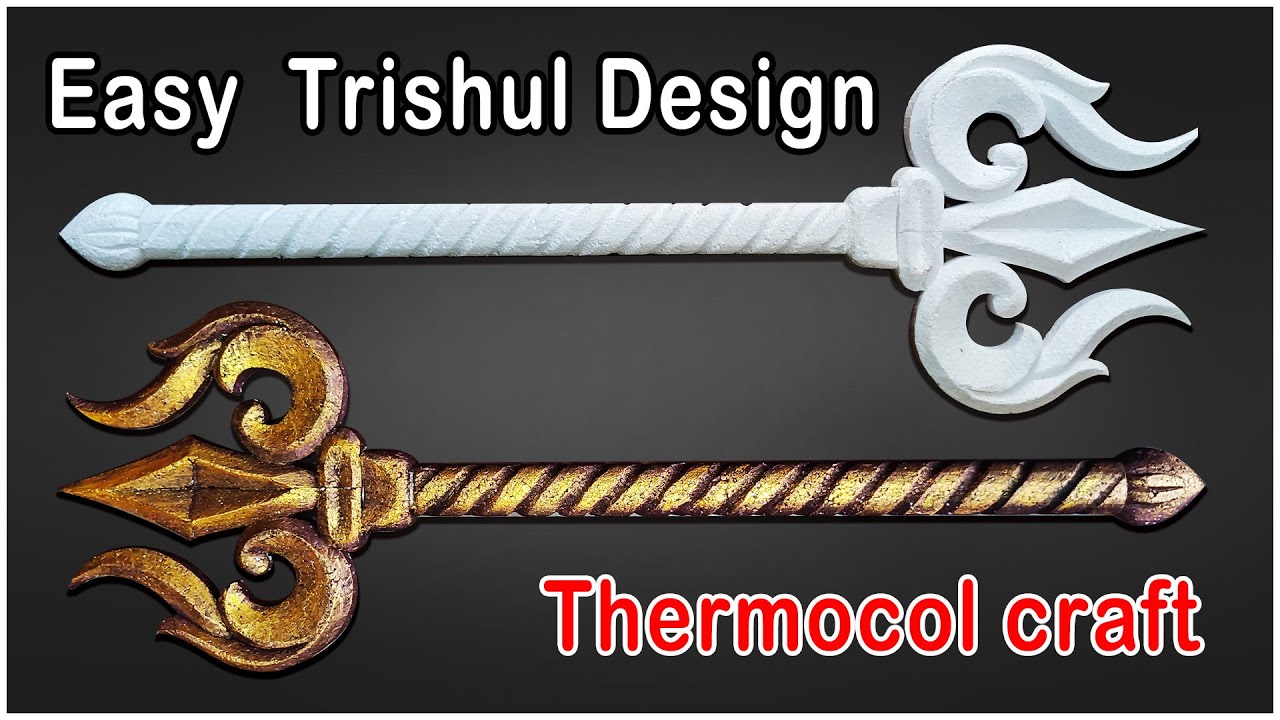 #Trishul / trishul making with thermocol/ Maha Shivratri craft idea / #diy craft idea