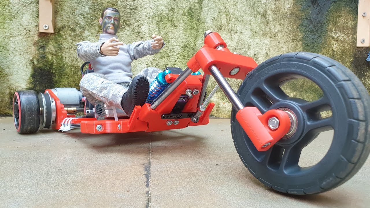 HOMEMADE RC DRIFT TRIKE POWERED BY DUAL 775 MOTOR | RC 3 WHEELER | RC DRIFTER
