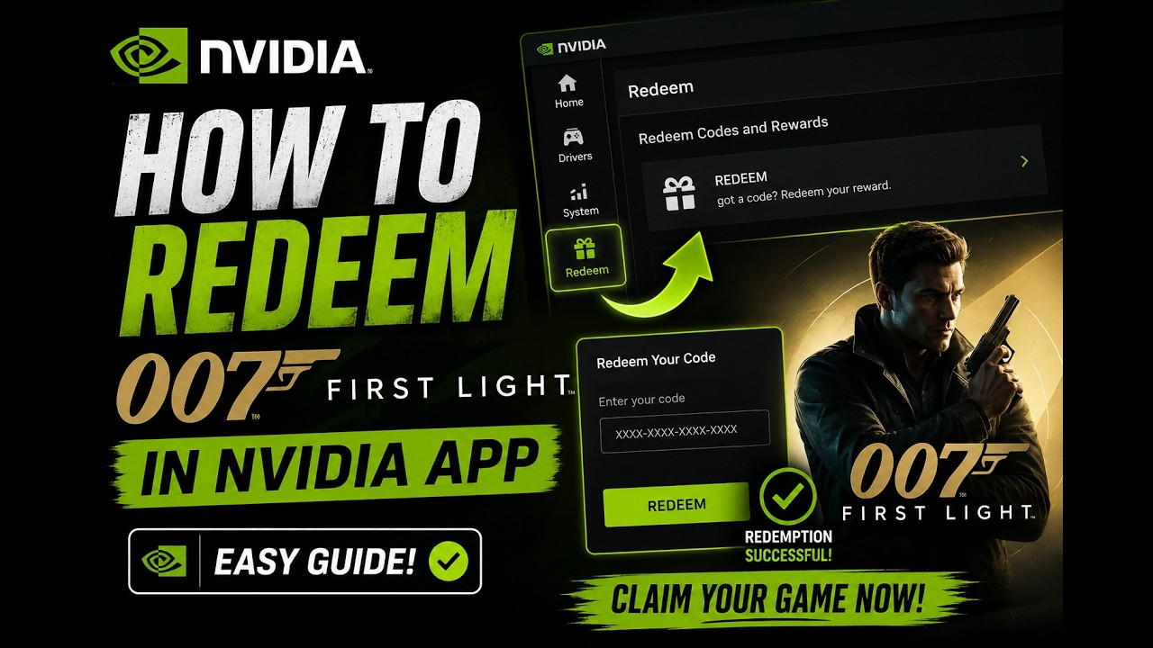 🔥 How to Redeem 007 First Light in NVIDIA App | Easy Step-by-Step Guide #viralvideo #firstlight