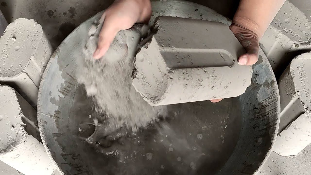 ASMR: soft silky extra dusty pure cement long bars crumble dry+water/💯 satisfaction guarantee🤤