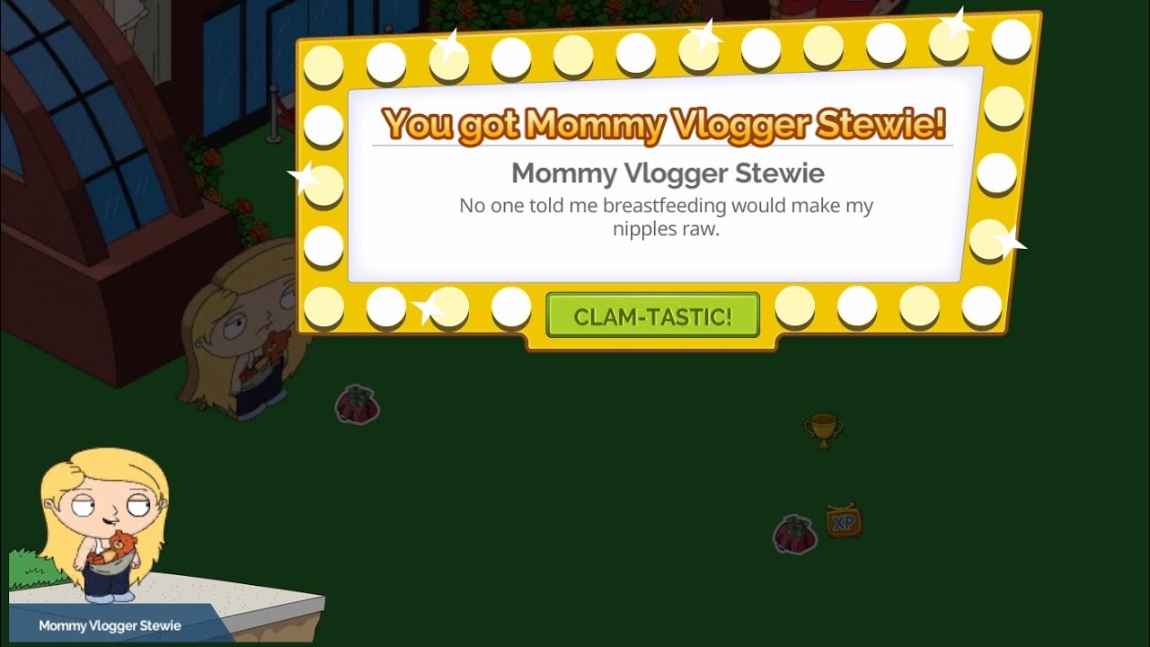 Mommy Vlogger Stewie Unlocked - Influencer Event 2022 - Family Guy The Quest For Stuff Walkthrough