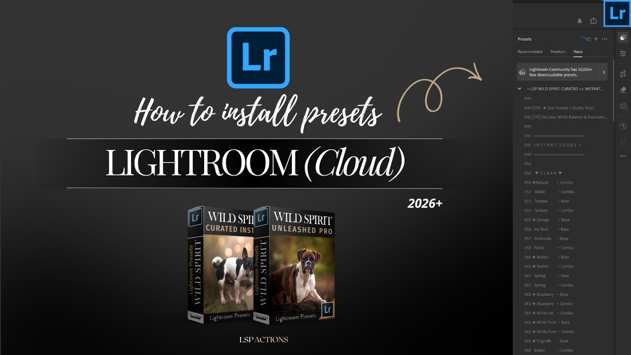 Как установить пресеты в Lightroom (облачное приложение)