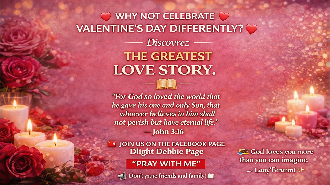 La Saint-Valentin célèbre l’amour humain…Mais ce matin, viens rencontrer l’Amour divin -Jean 3:16