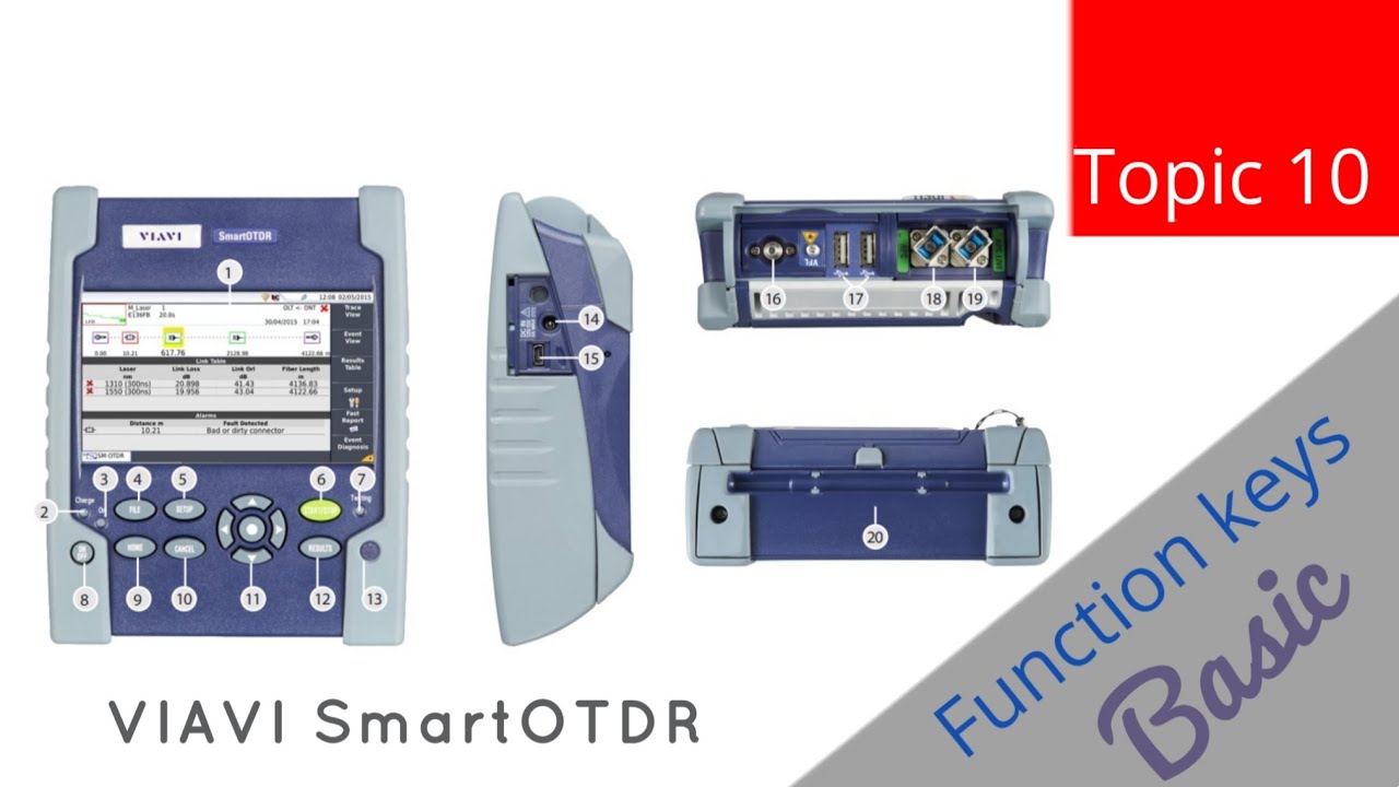 viavi smart otdr basic function keys