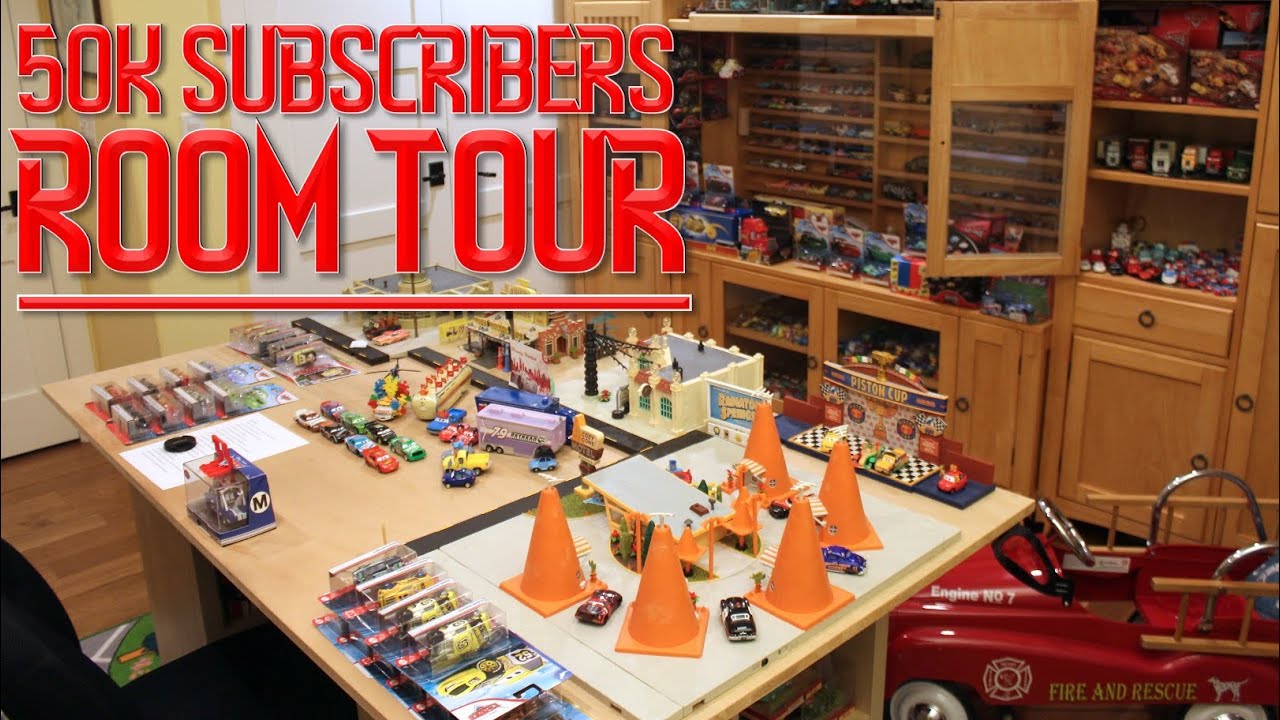 Disney Docket 50,000 Subscriber Special - Room Tour - Cars Displays, Storage & Studio