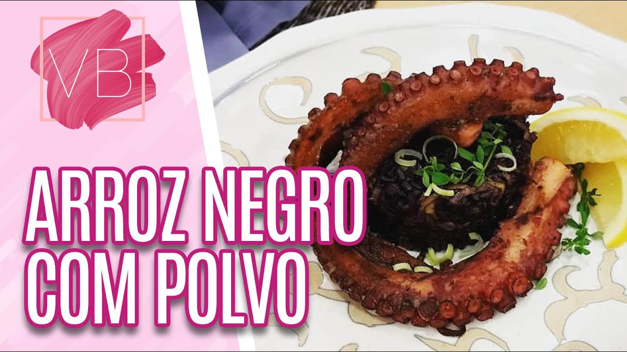 Arroz negro com polvo e mousse de chocolate - Você Bonita (09/04/20)