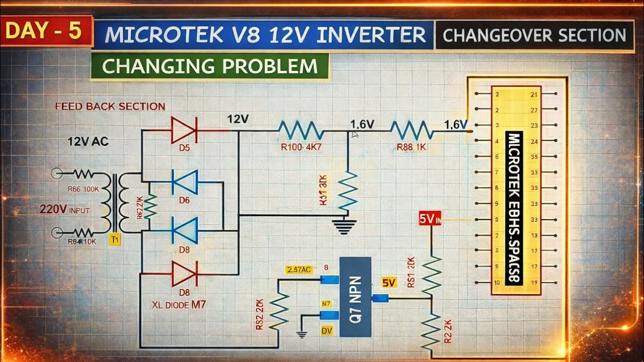 Проблема переключения режимов V8 Microtek решена с помощью схемы переключения режимов. Проблема п...