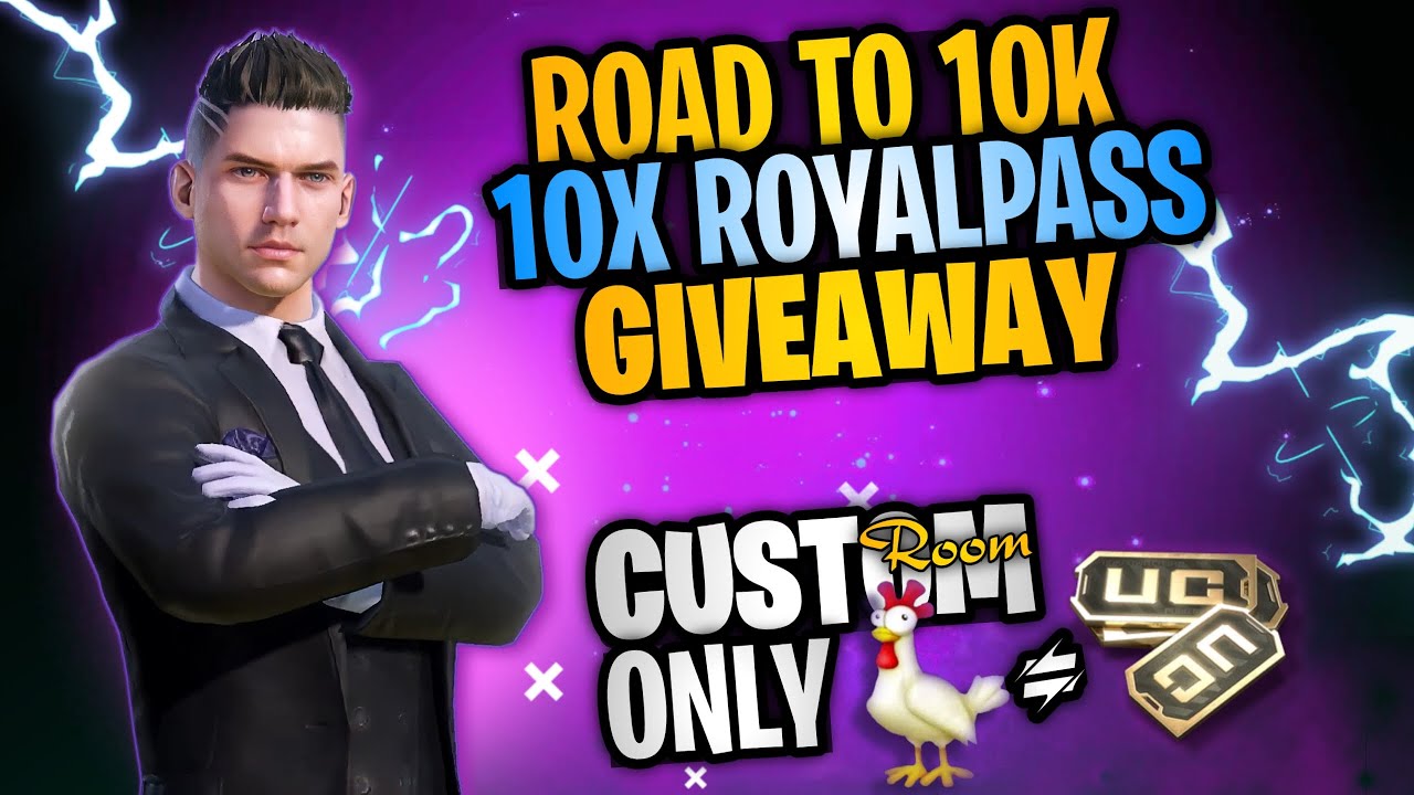 10RoyalPass IN CHAT GIVEAWAY  | ONLY CHICKEN = UC | PUBGM CUSTOM ROOMS | PUBG MOBILE